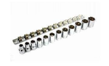 Zestaw 12szt. nasadek 3/8