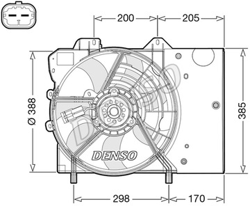 DENSO DER21024 VENTILÁTOR CHLAZENÍ MOTORU