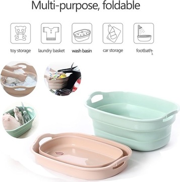 Спа для ног Большая ванна для ног Многофункциональная складная пластиковая ванна