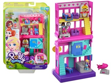 POLLY POCKET Pollyvile Restauracja 2x Laleczka