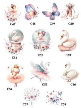 Набор из 3 постеров А3 30х40см + рамки Триптих Буква Название Цветы Балет