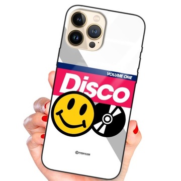 ETUI GLASS do IPHONE 13 PRO MAX RETRO DISCO Wzory