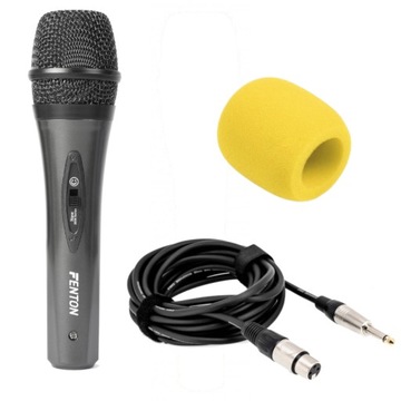 Mikrofon dynamiczny Fenton DM 105 kabel XLR - JACK