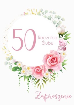 ZAPROSZENIE NA ROCZNICĘ ŚLUBU - Flower Rain