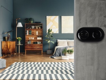 КРЕСТОВОЙ ВЫКЛЮЧАТЕЛЬ LOFT RETRO ЧЕРНЫЙ JLM БЕЗ РАМКИ