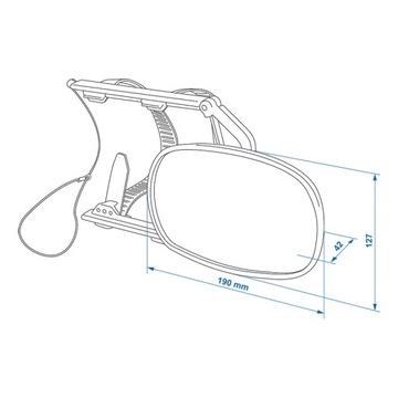 ДОПОЛНИТЕЛЬНОЕ ЗЕРКАЛО ДЛЯ БУКСИРОВКИ ВНЕДОРОЖНИКА 4X4 ПРИЦЕП-КАРАВАН, БОЛЬШОЕ