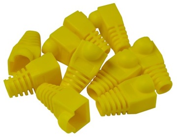 OSŁONKA OSŁONA GUMOWA ODGIĘTKA DO WTYKU RJ45 10szt ŻÓŁTE