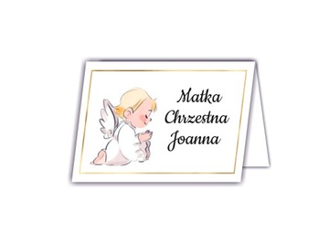 Winietki dwustronne na CHRZEST ŚWIĘTY + aniołek