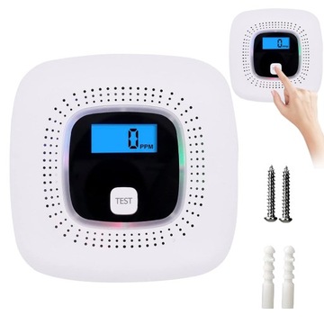 ЖК-экран с кодом угарного газа и датчик дымовых газов, СЕРТИФИЦИРОВАННЫЙ, беспроводной