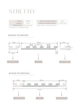 Настенная 3D панель Lamelli Stretto L0101 белая