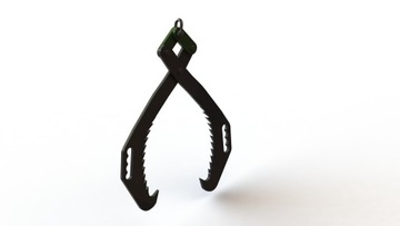 Chwytak do drewna, Blacha 12 mm+ hak 1000kg, HD60