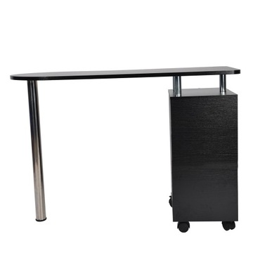 Стол для ногтей Портативный деревянный маникюрный стол с 1 дверью и 2 ящиками на колесах для Be