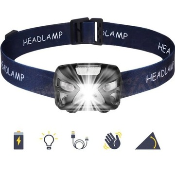 МОЩНЫЙ светодиодный тактический налобный фонарь USB-налобный фонарь