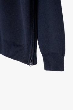 ZARA MAN SWETER V WEŁNA LUX PRĄŻKI GRANATOWY L LIMITED