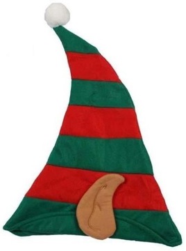 Czapka Elfa Elf z Uszami Skrzat Pomocnik Mikołaja Święta Boże Narodzenie