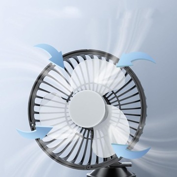 АВТОВЕНТИЛЯТОР С ПРИСОСКОЙ ПОРТАТИВНЫЙ USB-ВЕНТИЛЯТОР ВРАЩАЮЩИЙСЯ USB