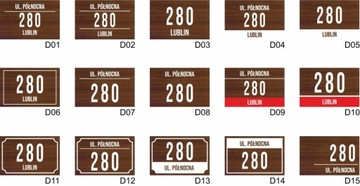 TABLICZKA ADRESOWA ZIELONA TABLICA Z NUMEREM DOMU NUMER DOMU 32x21cm