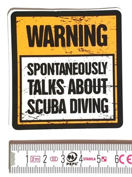 Наклейка для дайвинга с предупреждением о подводном плавании