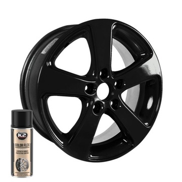 K2 Color Flex Черный глянцевый резиновый спрей 400 мл