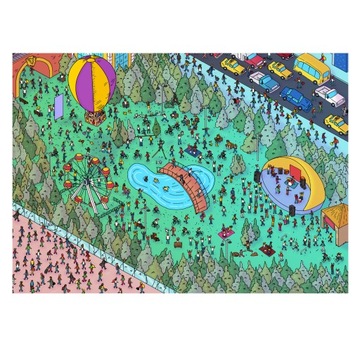 Puzzle Drewniane Premium 3D Układanka dla dorosłych Adawoo City 4/4 Park