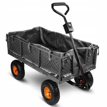 САДОВЫЙ ПРИЦЕП ПРИЦЕП ДЛЯ ТРАНСПОРТИРОВКИ БАЛЧКИ С ПОДЪЕМОМ КОЛЕСА ДО 400 КГ 100 Л