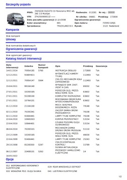 История обслуживания FIAT VIN, дилерский пробег, PDF 7/7