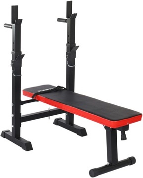 ПРЯМАЯ ТРЕНИРОВОЧНАЯ СКАМЬЯ, РЕГУЛИРУЕМЫЕ ПОДСТАВКИ FUNFIT