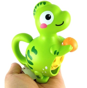 СЕНСОРНАЯ ПОГРЕМКА С ШАРИКОМ ДИНОЗАВР 11СМ ЦВЕТНАЯ