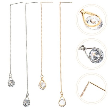 2 ПАРЫ СЕРЬГ НА ЦЕПОЧКЕ СЕРЬГИ С ФИНГЛАМИ