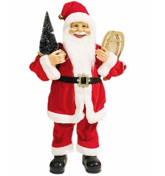 DUŻA FIGURKA ŚWIĄTECZNA MIKOŁAJ 60cm ŚWIĘTA choink