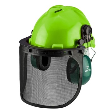 KASK OCHRANIACZ SŁUCHU GŁOWY I WZROKU 3W1 VERTO