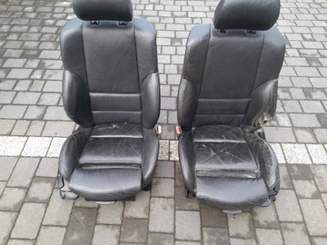 FOTELE BMW E46 SEDAN KOMBI SKÓRA SPORT SPORTSITZE M-PAKIET MANUALNE GRZANE