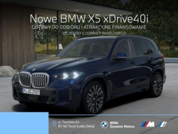 BMW X5 G05 SUV Facelifting 3.0 40i 381KM 2026 BMW X5 xDrive40i 381 KM mHEV - Gotowy do Odbioru - Hak Holowniczy - Kamera