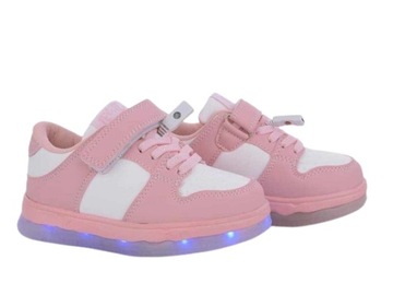 Buty adidasy LED dziecięce sportowe ŚWIĘCĄCE na rzep 31