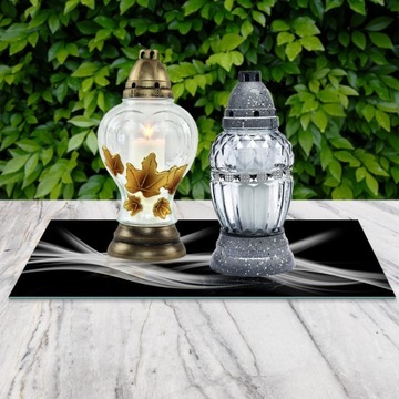 ПОДСВЕЧНИК СТЕКЛЯННЫЙ 60х20см Дымчатый 116c