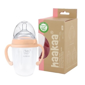 Haakaa Butelka silikonowa do karmienia 250ml Peach