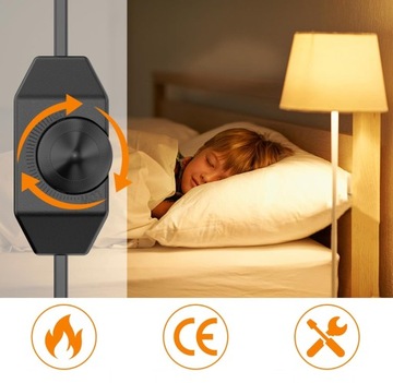 Поворотный светодиодный диммер, кабель 230В, контроллер, удлинитель, 150см