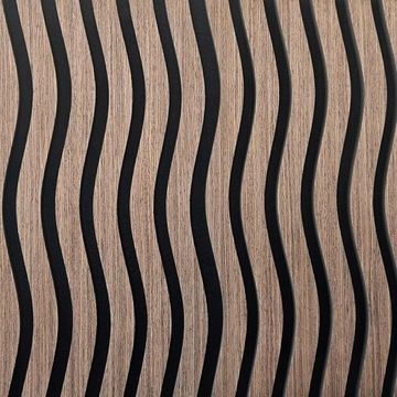 Lamele ścienne akustyczne na filcu S-Line Dąb Ciemny Fornir 270x30,5cm