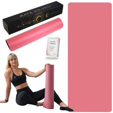 MINIMALISTYCZNA MATA PREMIUM DO JOGI ĆWICZEŃ KAUCZUK+PU PURE ANTYPOŚLIZGOWA