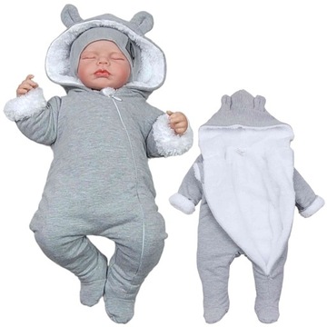 KOMBINEZON OCIEPLANY FUTERKIEM JESIEŃ ZIMA 74