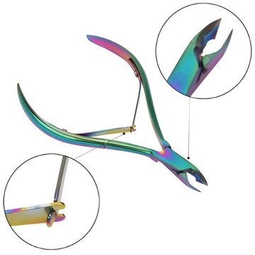 Кусачки для кутикулы и ногтей Sharp Steel Rainbow - 4 мм