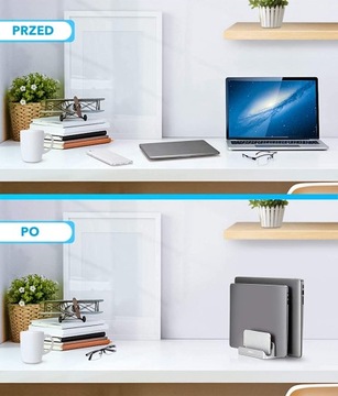 Алюминиевая подставка для MacBook iPad с 4 слотами — СЕРЕБРЯНЫЙ