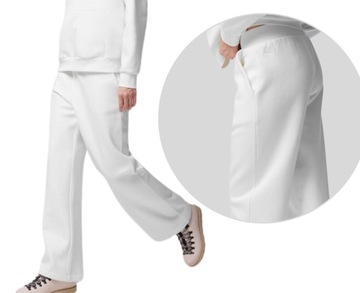 SPODNIE OUTHORN DAMSKIE DRESOWE DZWONY BAWEŁNIANE r. S