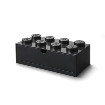 Szufladka na biurko klocek LEGO Brick 8 (Czarny)
