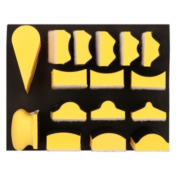 ZESTAW KLOCKÓW BLOKÓW SZLIFIERKISCH NA RZEP 16 ELEMENTÓW PRACE PRECYZYJNE