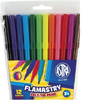 Flamastry ASTRA, 12 kolorów