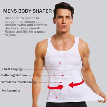 Мужская майка XL SLIMMING T-SHIRT SHAPING БЕЛАЯ майка