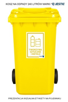 НАКЛЕЙКИ ДЛЯ РАЗДЕЛЕНИЯ МУСОРНЫХ БИН 30СМ А4 - 5 ШТ.