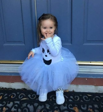 TIULOWA SPÓDNICZKA DLA DZIEWCZYNKI BALETOWA SPÓDNICA Z TIULU JASNY BIAŁA