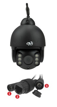 ЧЕРНАЯ НАРУЖНАЯ WIFI КАМЕРА PTOT БЕСПРОВОДНАЯ 4K 8X ZOOM 8Mpx АУДИО